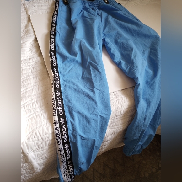 Adidas Originals Carolina Sky Blue Track Pants with Logo Tape. - Picture 7 of 7
